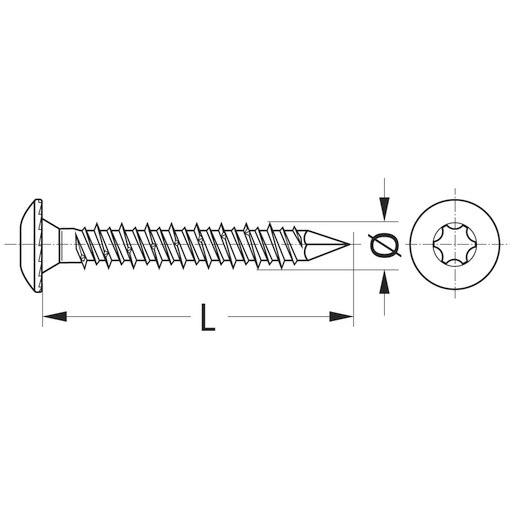 Fenstermontagesystem JB-D Schraube für Beton